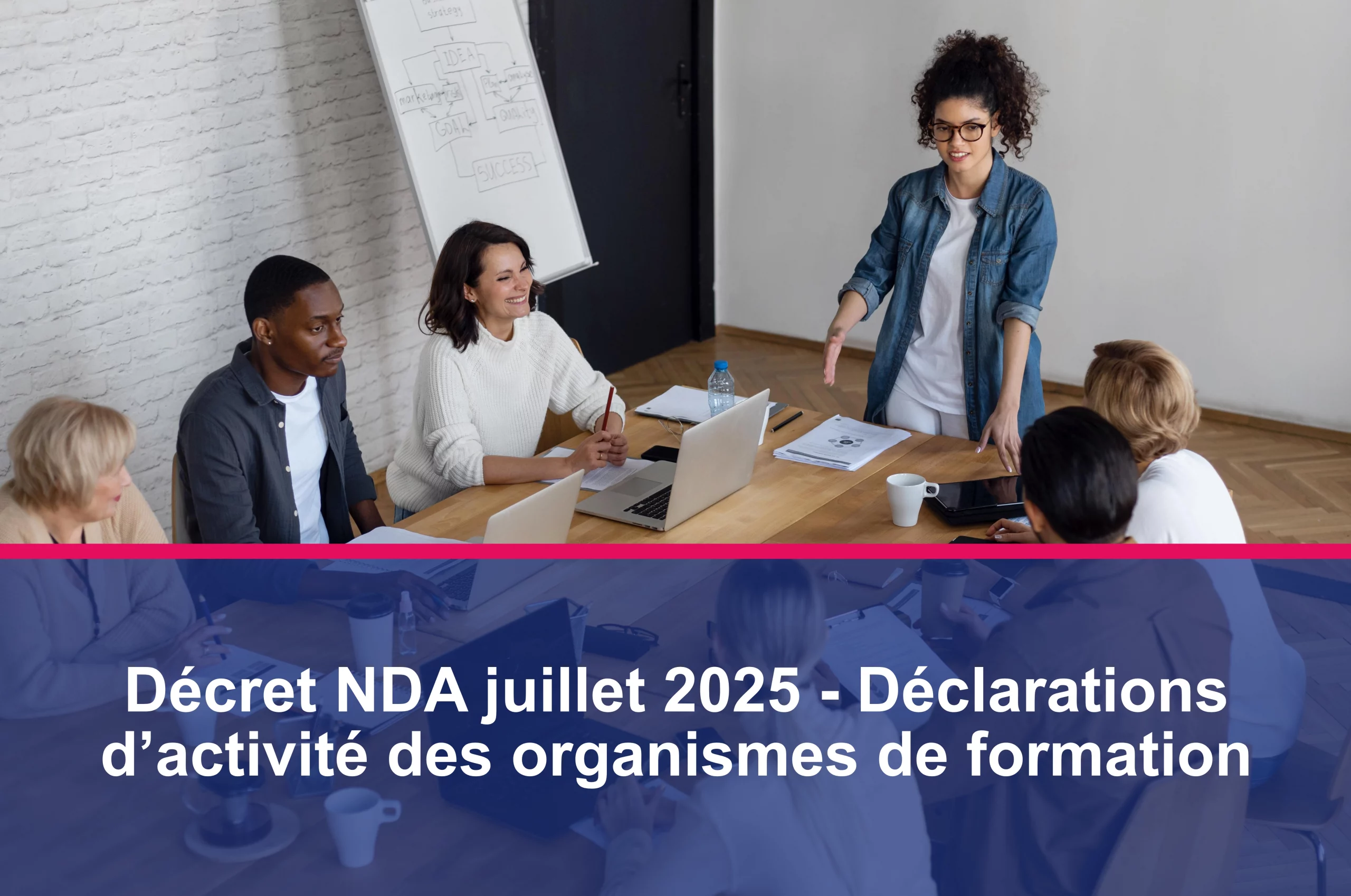 Une équipe passe en revue les pièces nécessaires à la déclaration d’activité d’un organisme de formation.